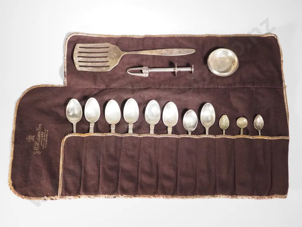 Lot of EPNS Cutlery in Fabric Case Image 1++