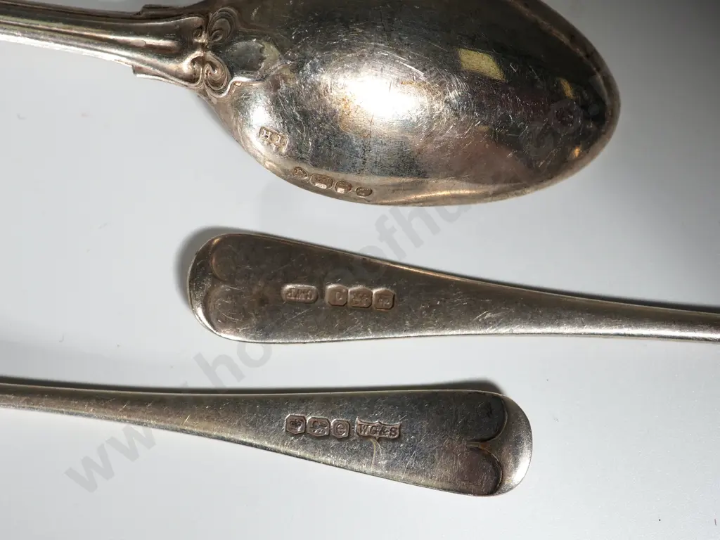 Three Sterling Silver Tea Spoons Image 1++