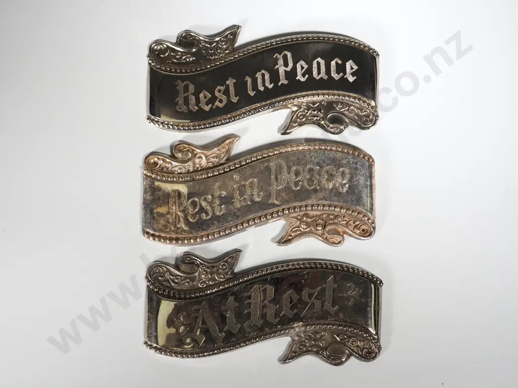Three Vintage Coffin Decorative Labels Image 1++
