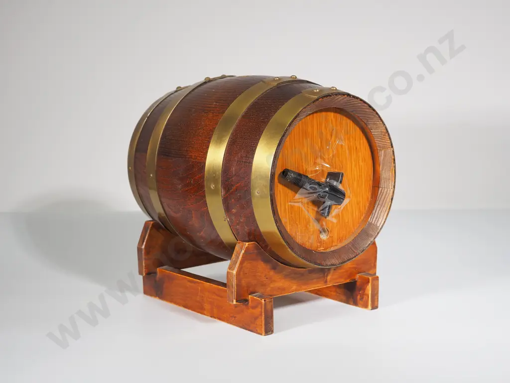Wooden Barrel on Stand Image 1++