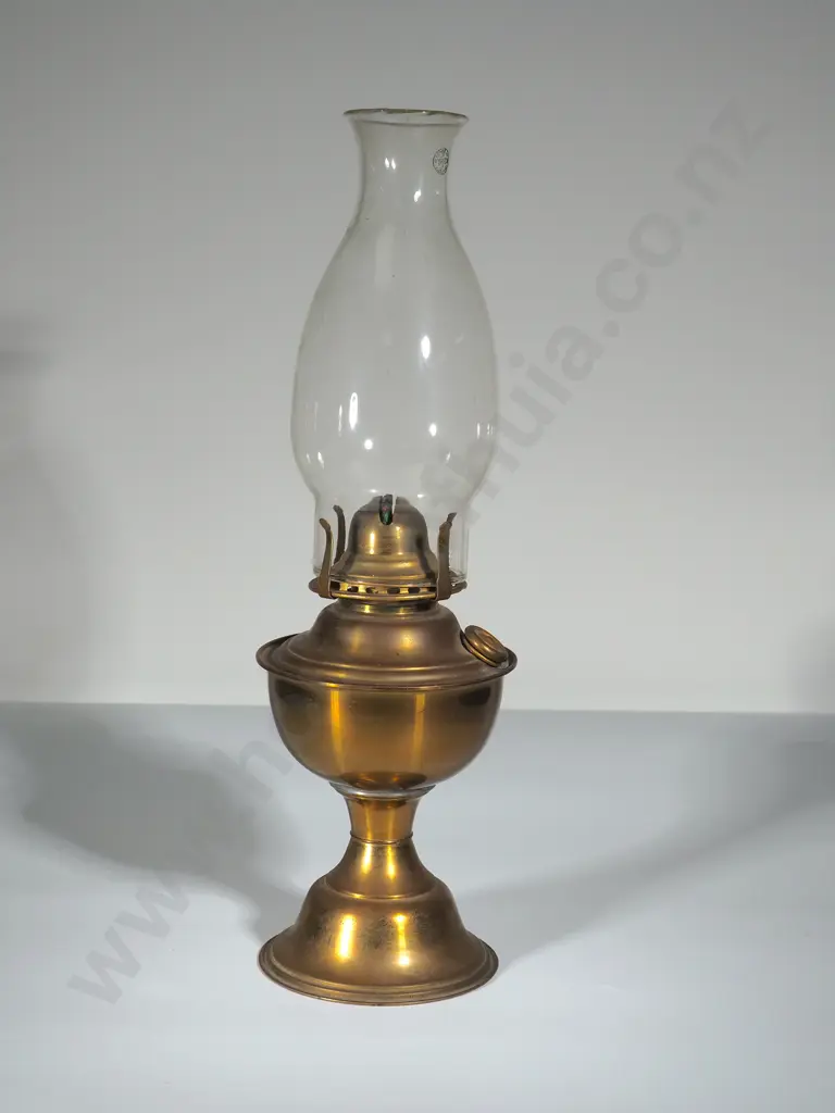 Brass Kerosine Lamp w Non Fitting Glass Image 1++