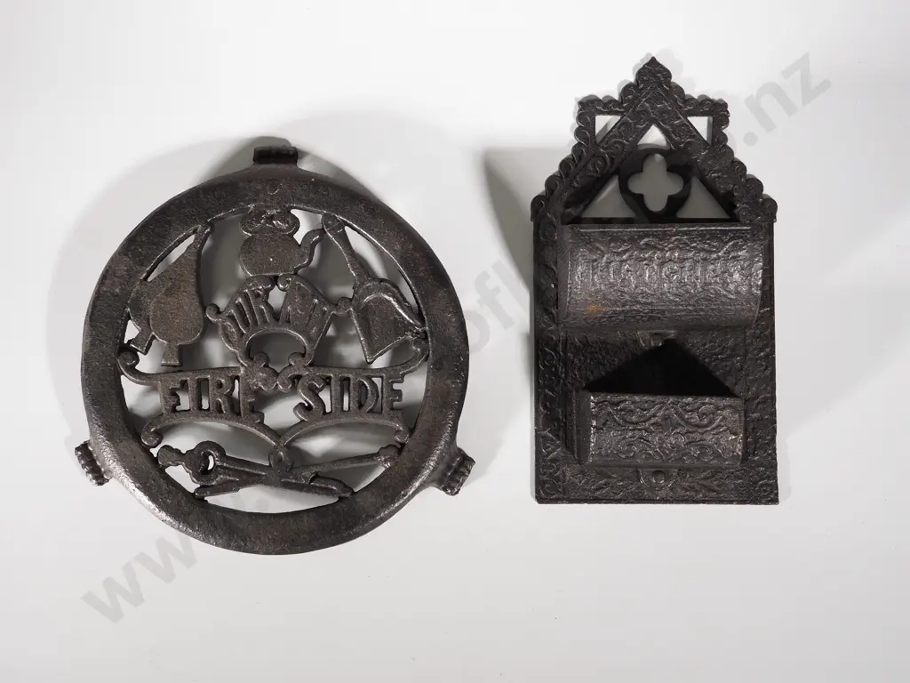 Cast Iron Key Holder & Fireside Trivet Image 1++
