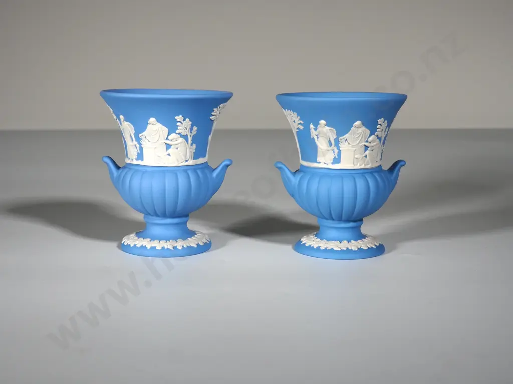 Pair of Jasperware Wedgwood Urns Image 1++