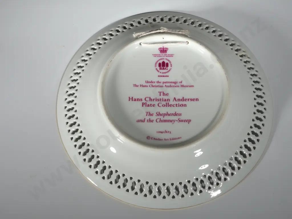 Lot of Six Bing & Grondahl Collector Plates: Hans Christian Andersen Plate Collection w Hangers Image 1++