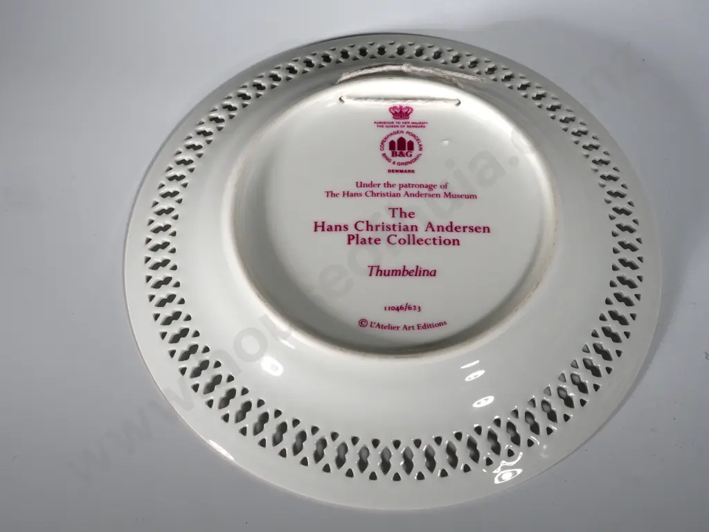 Lot of Six Bing & Grondahl Collector Plates: Hans Christian Andersen Plate Collection w Hangers Image 1++
