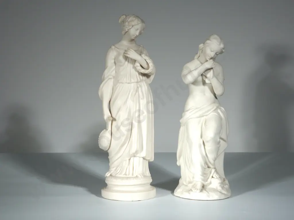 Two Parian Ware Classical Figurines Image 1++