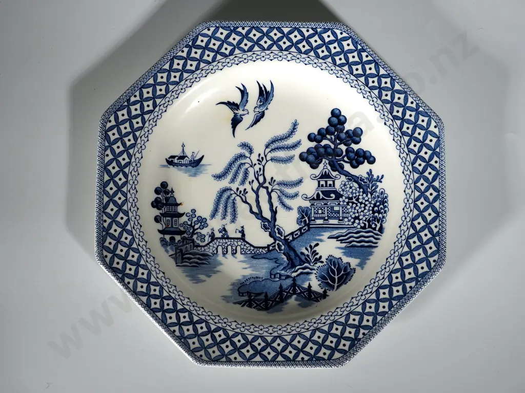 Lot of Six English Willow Pattern Plates Image 1++