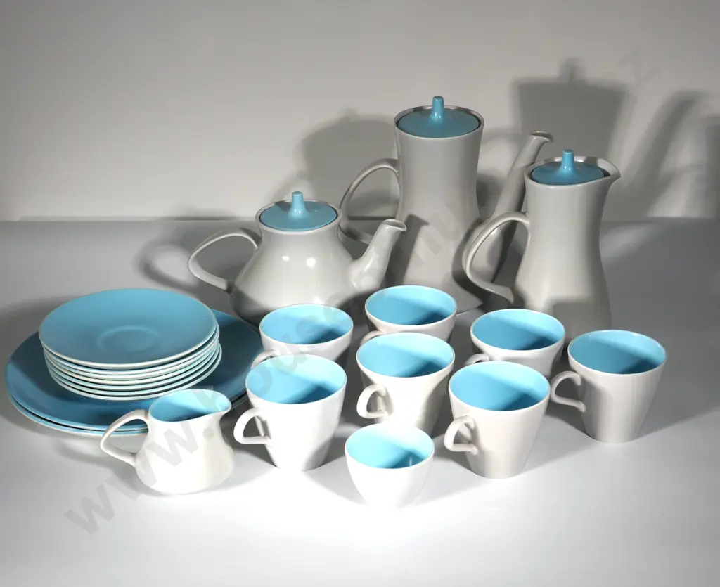 Large Poole Twin Tone  Tea & Coffee Set in Excellent Condition Image 1++