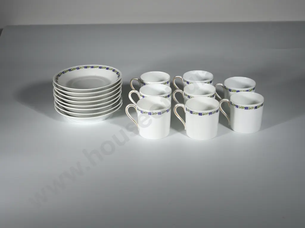 Eight Rosenthal Demi-Tasse Cups & Saucers Image 1++