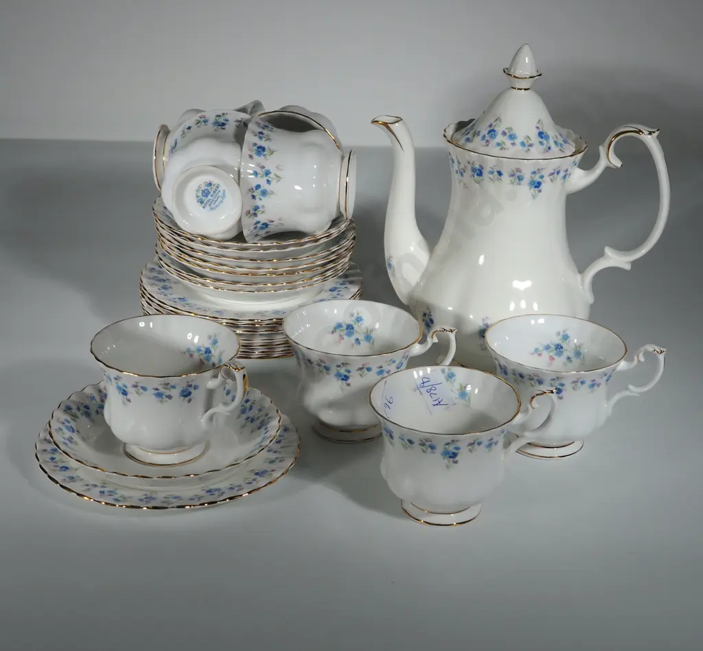 Eight Piece Royal Albert China Tea Set - Memory Lane Image 1++