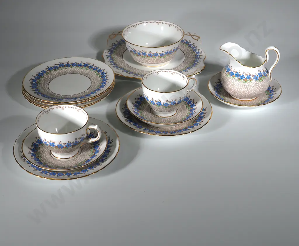 Lot of Vintage Plant Tuscan English Bone China Hand Painted Image 1++