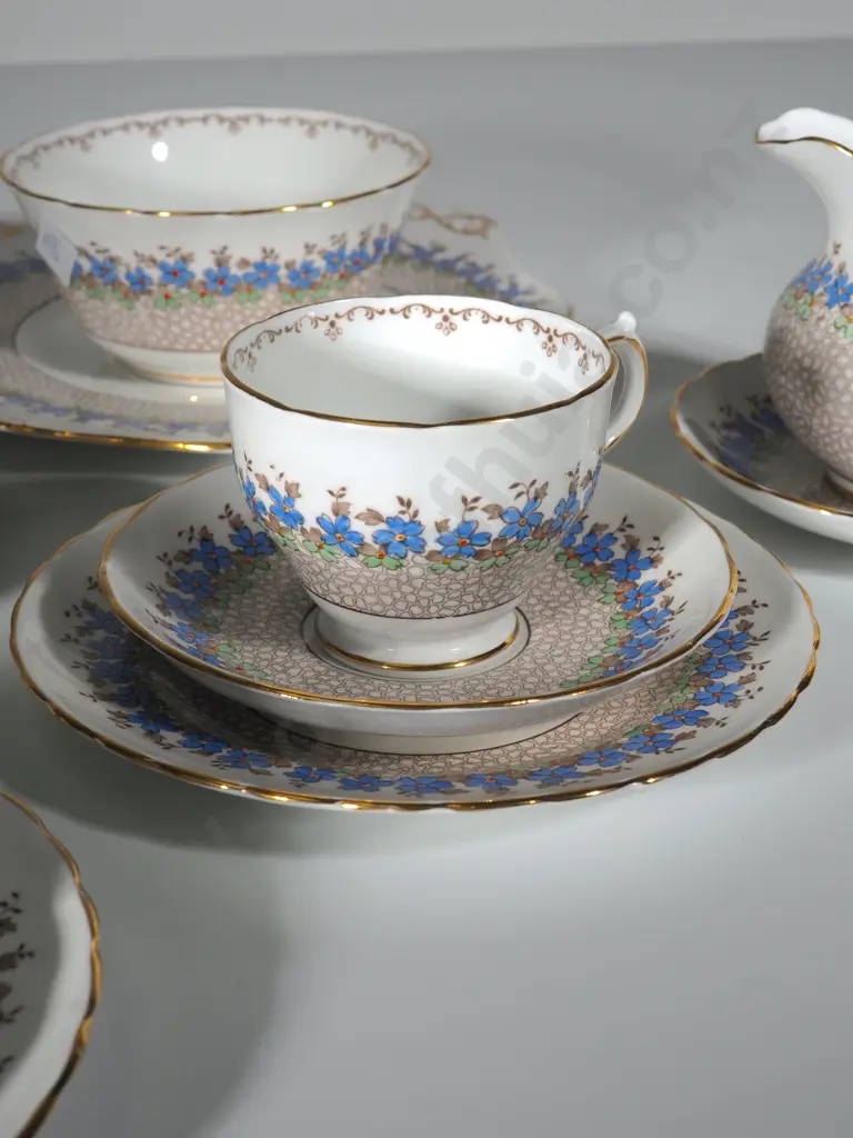 Lot of Vintage Plant Tuscan English Bone China Hand Painted Image 1++