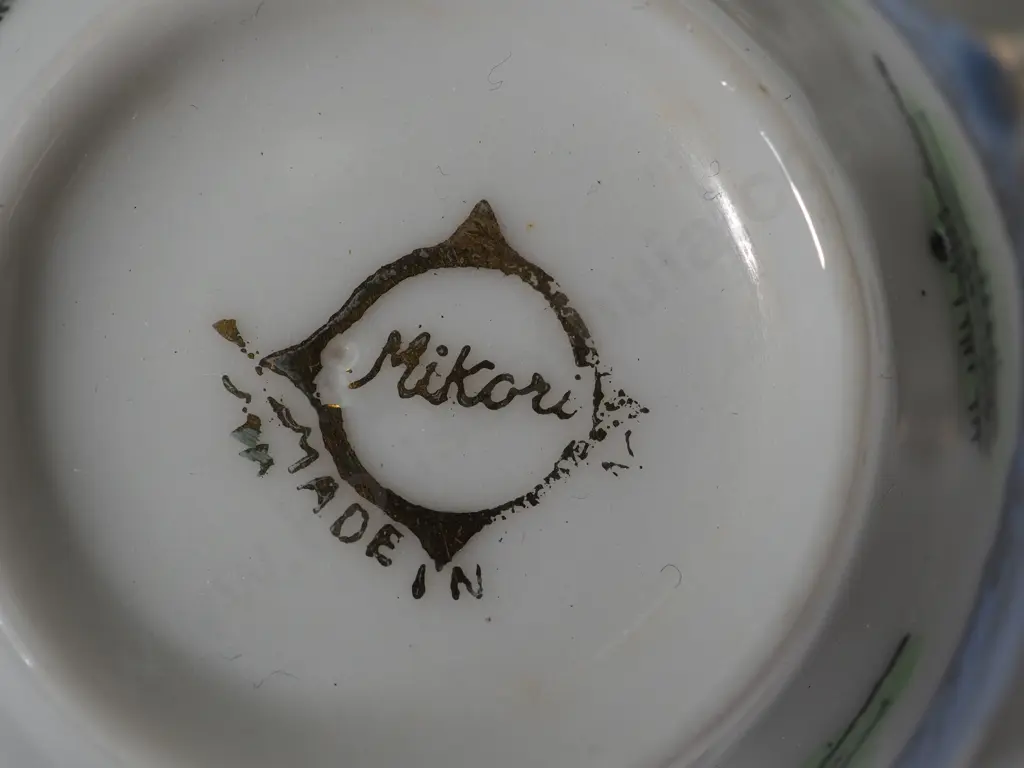 Japanese Hand Painted Porcelain Trio Image 1++