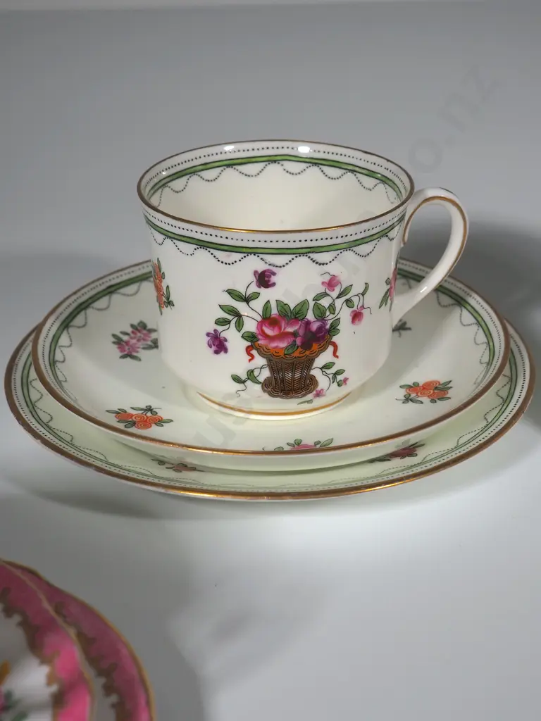 Four China Trios (Cups, Saucers and Side Plates) Image 1++
