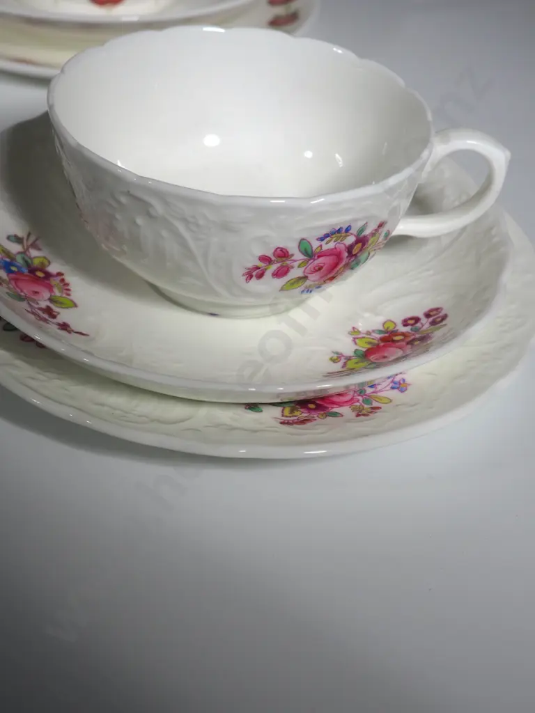Four China Trios (Cups, Saucers and Side Plates) Image 1++