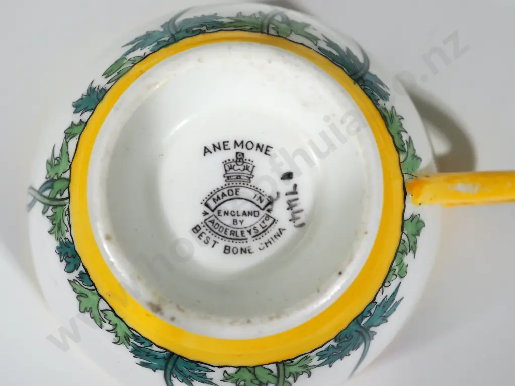 Lot of Vintage English Addersleys Bone China - Anemone Design Image 1++
