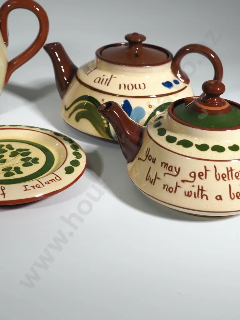 Lot of Torquay Ware -  Two Tea Pots , Milk Jug , Bowl, Desert Bowl and Pepper Shaker Image 1++