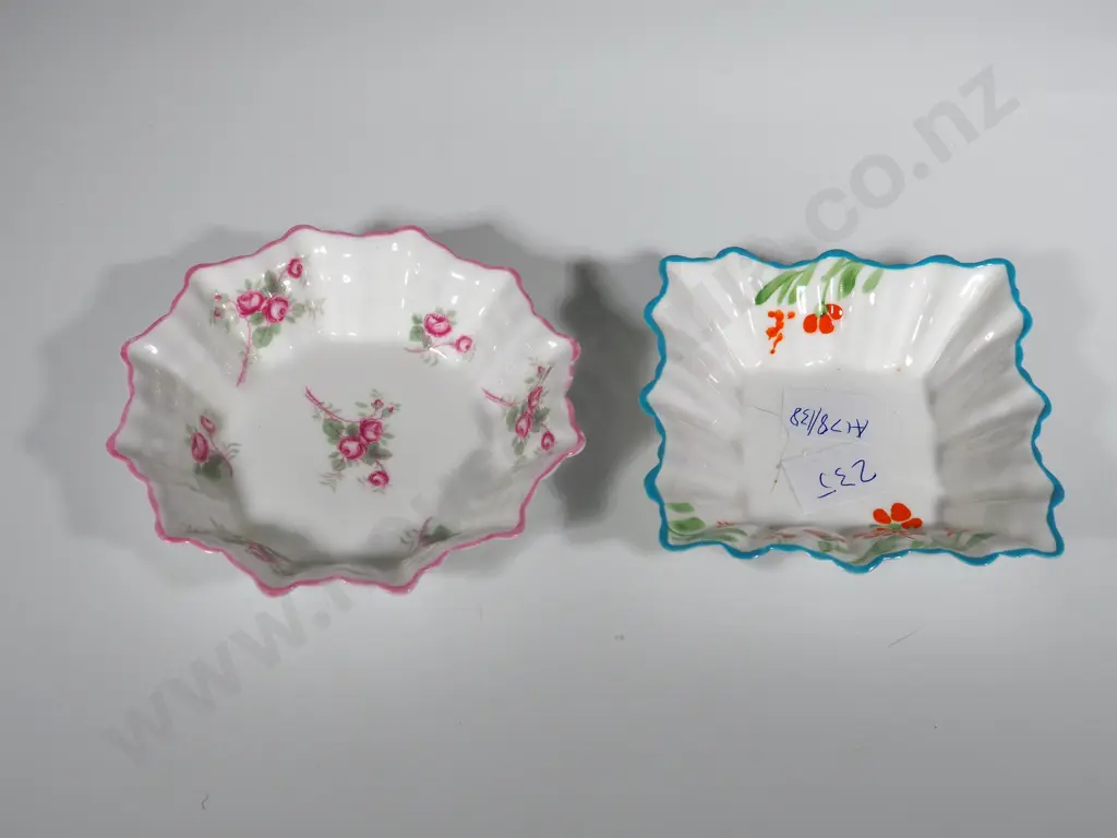 Lot of Two Frilly Edged Royal Albert & Shelley Sweet Dishes Image 1++