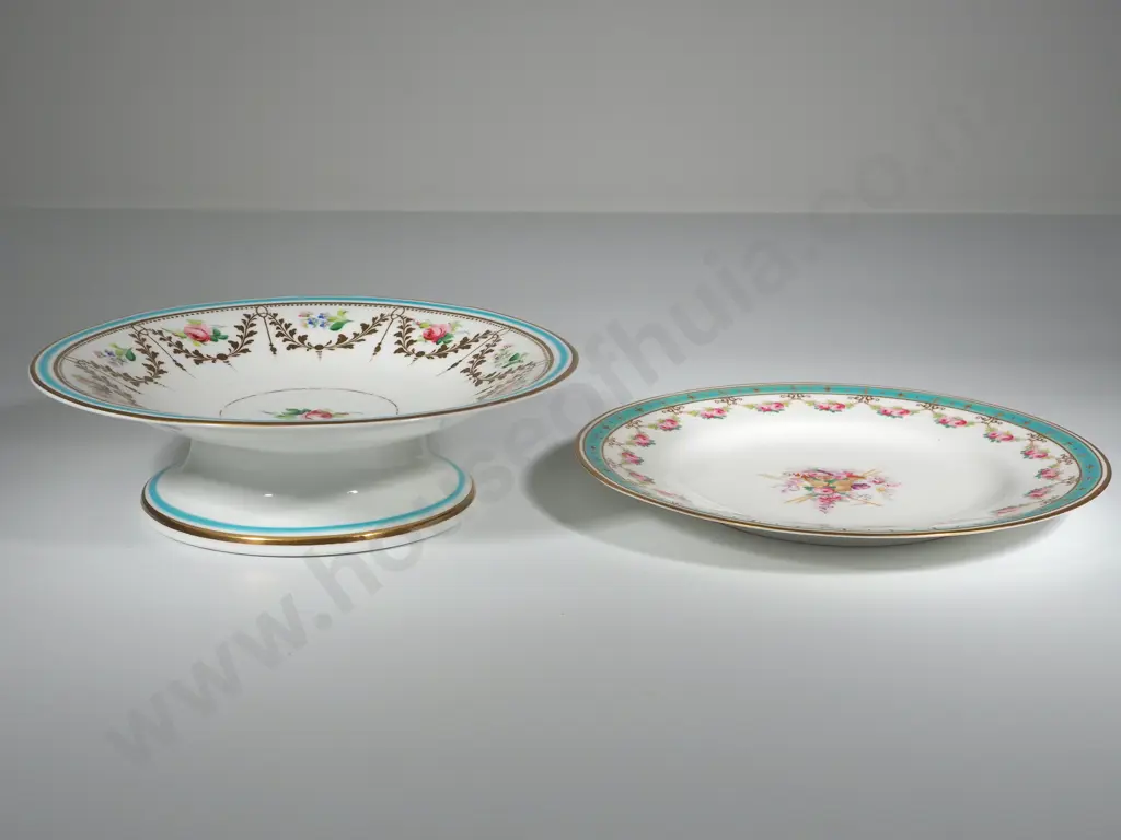 A Fine Bone China Plate & Copeland Comport plate Image 1++