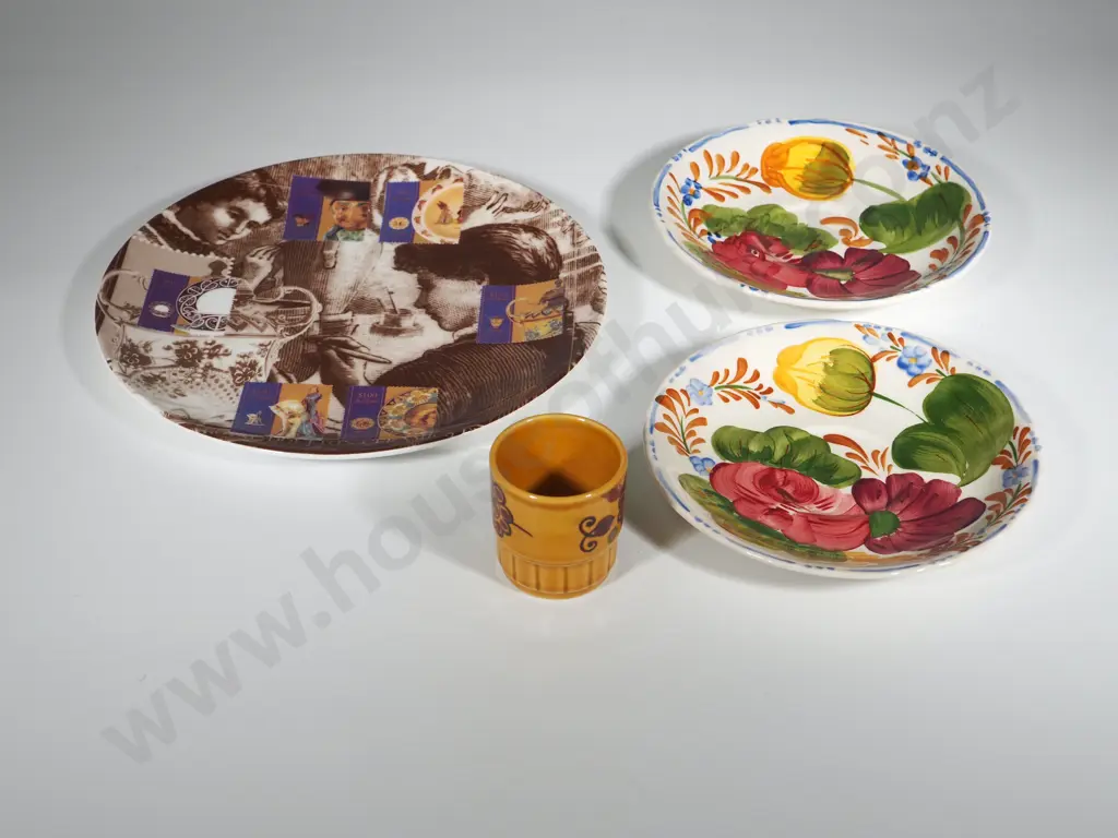 Mixed Lot of Royal Doulton NZ Post Plate,  Two Belle Fiore Plates, & Mid Century Egg Cup Image 1++