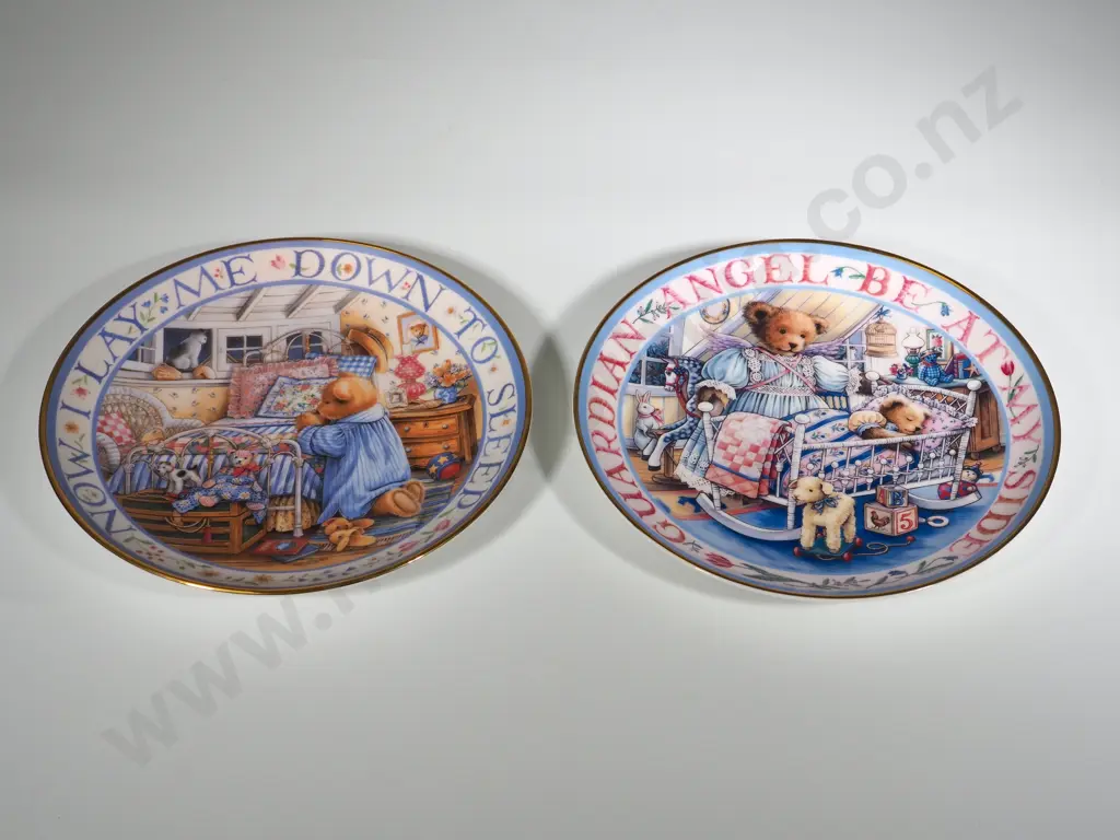 Two Franklin Mint Royal Doulton Numbered Teddy Plates Image 1++