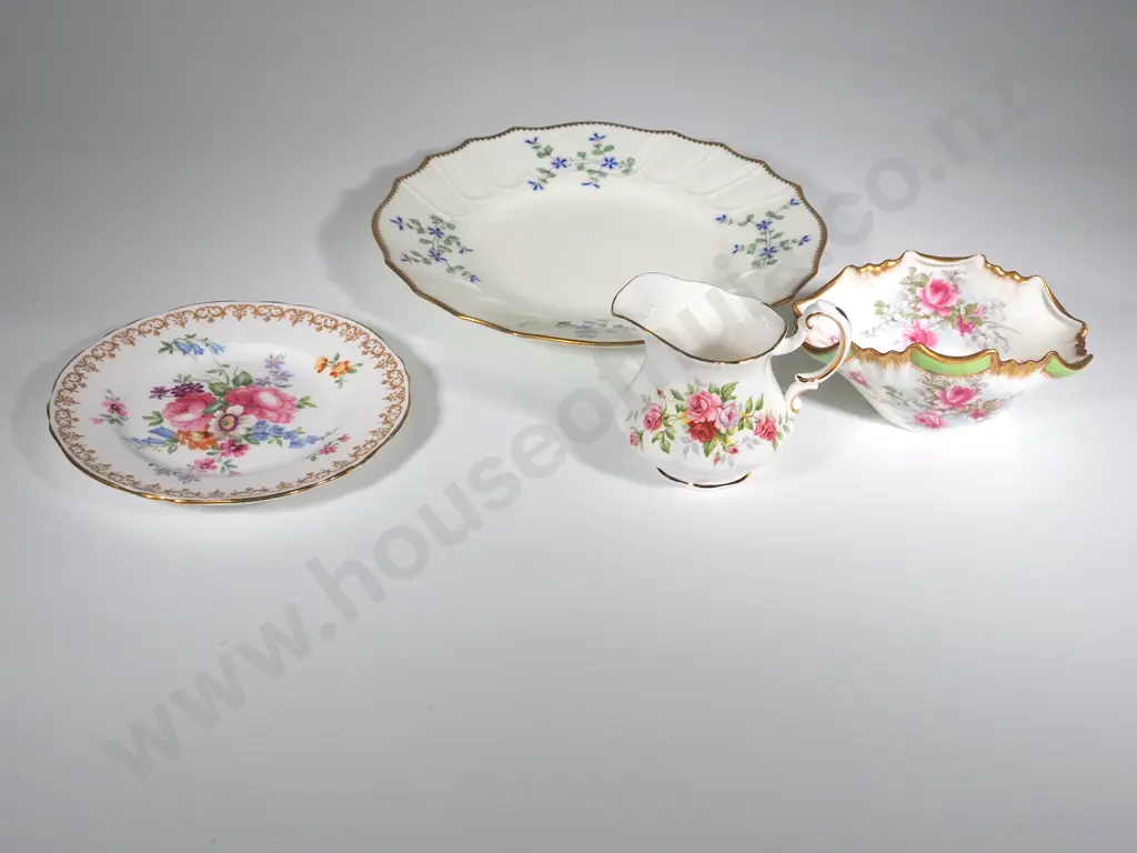 Lot of Mixed Hand Painted Fine Bone China w Gilding Image 1++
