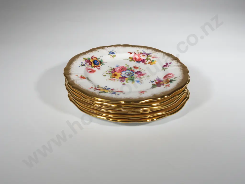 Six English Hammersley China Side Plates - Lady Patricia Pattern Image 1++