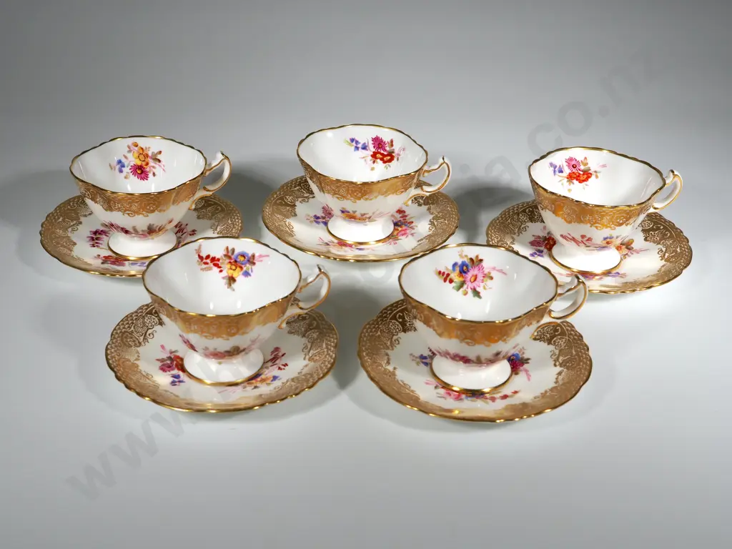 Five Hammersley Coffee Cups & Saucers Image 1++