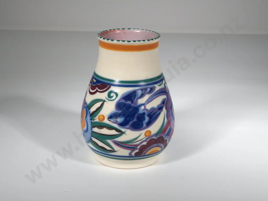 Poole 1930s  Hand Painted Numbered Vase Image 1++