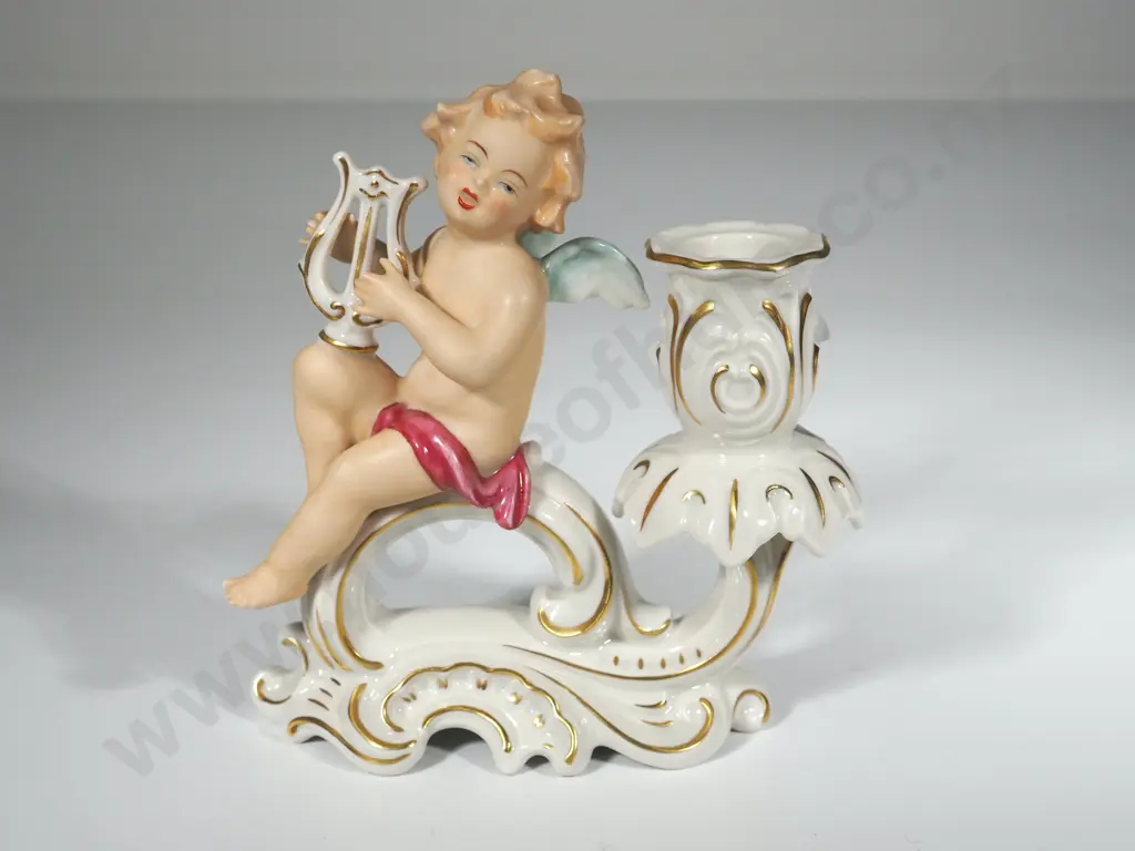 Decorative Cherub Figurine Candle Holder Image 1++