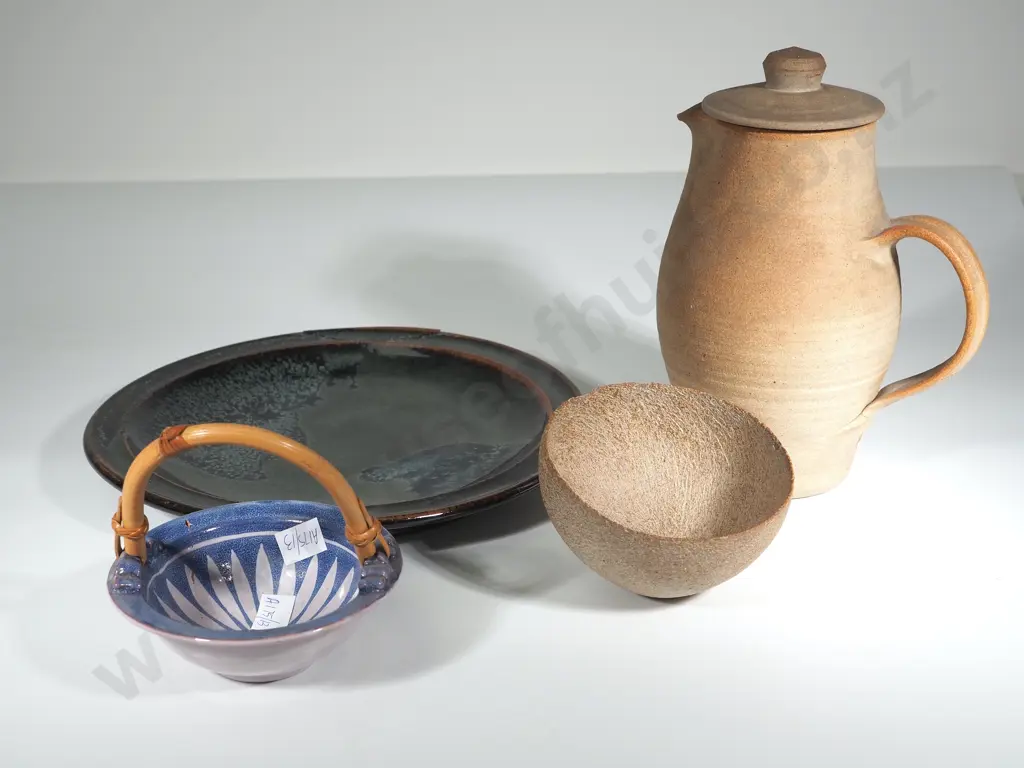Lot of Four including Bernard Leech English Pottery and others all A/F Image 1++