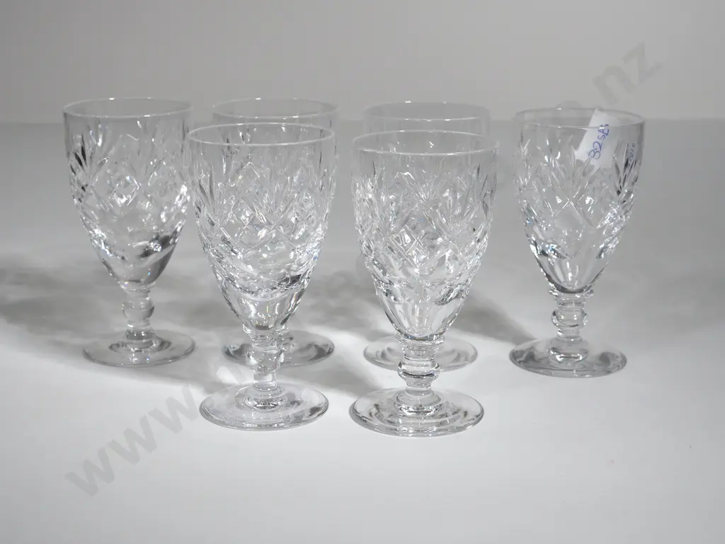 Six Royal Doulton Crystal Goblets Image 1++