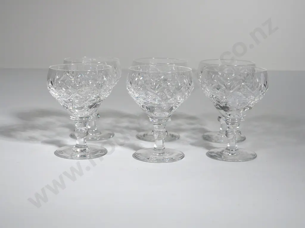 Six Webb Corbett Crystal Mall Goblets Image 1++