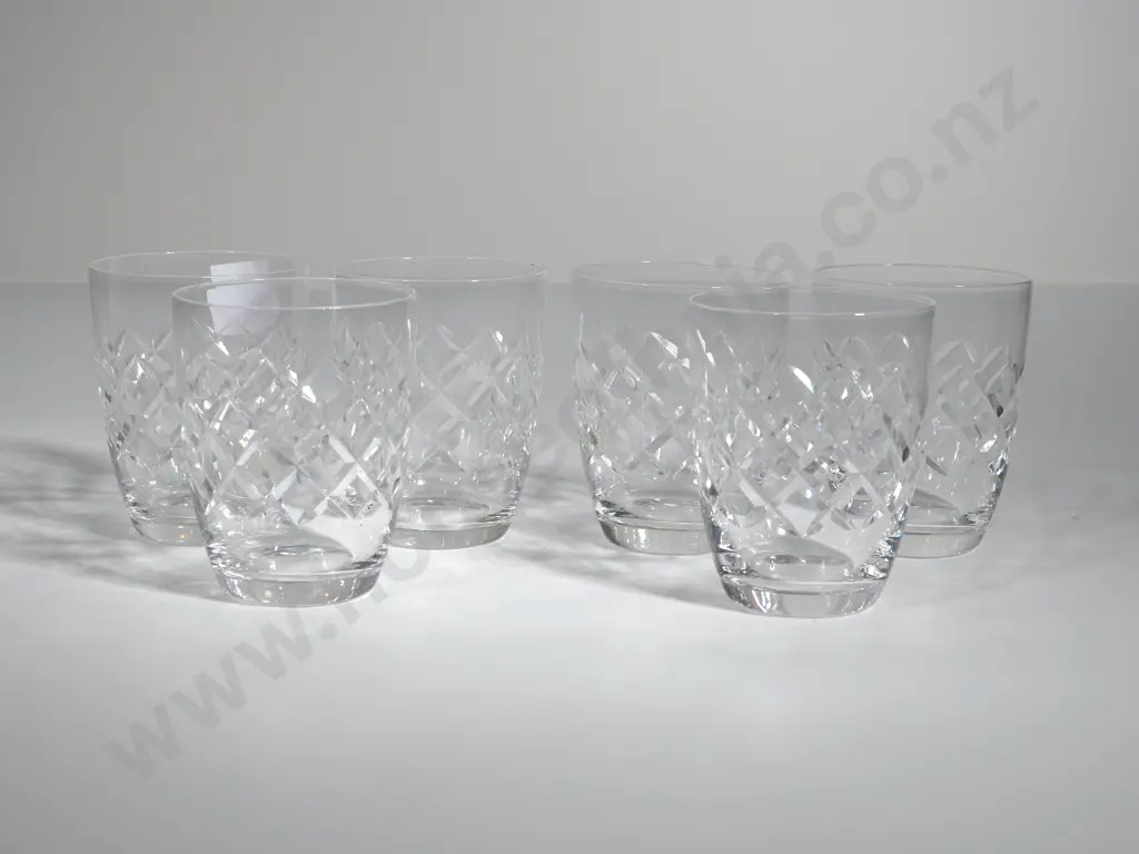 Six Crystal Tumblers Image 1++