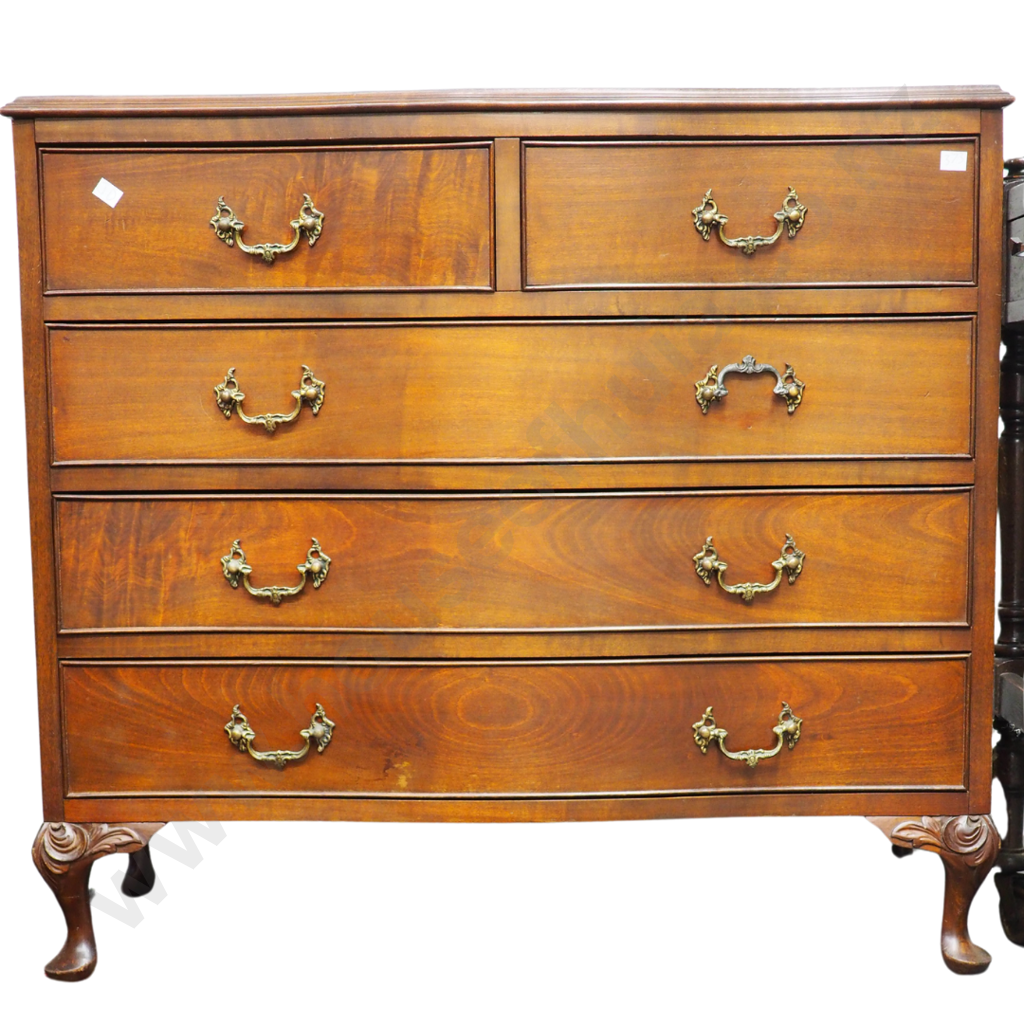 Bow Fronted Mahogany Low Boy Image 1++
