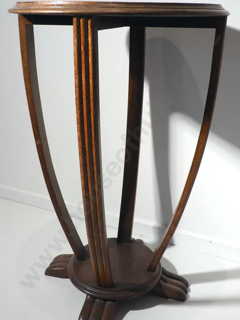 Art Deco Oak Occasional Table  Image 1++