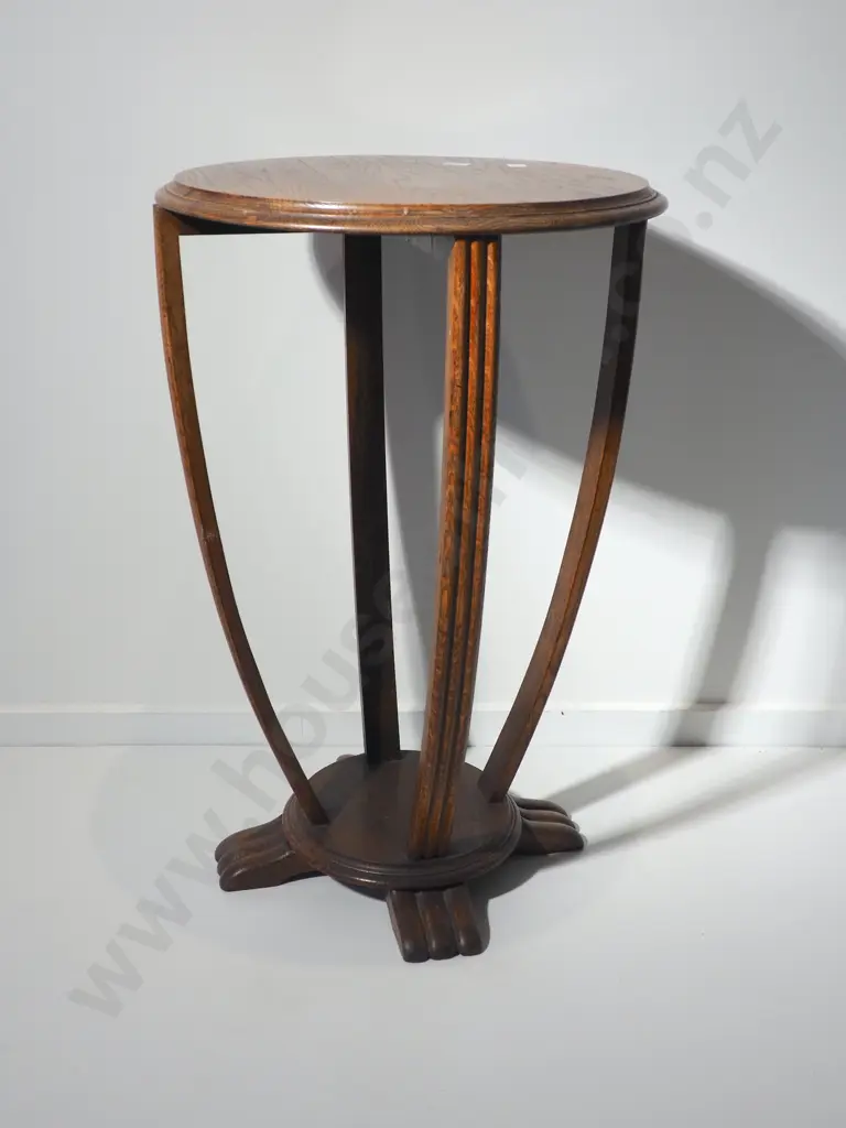 Art Deco Oak Occasional Table  Image 1++
