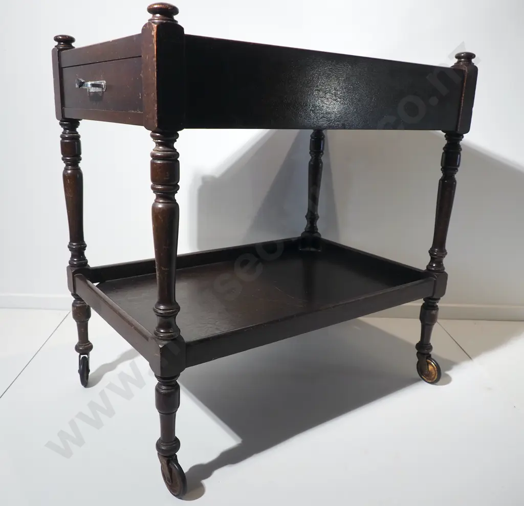 1920s Oak Dumbwaiter Dark Stain Image 1++