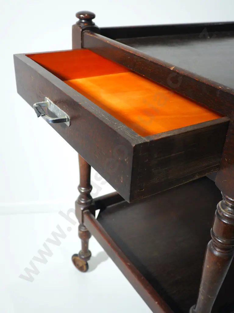 1920s Oak Dumbwaiter Dark Stain Image 1++
