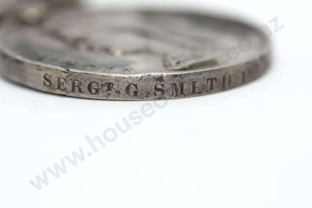 NZ War Medal to Serg G Smith, 1st Waikato Reg. Image 1++