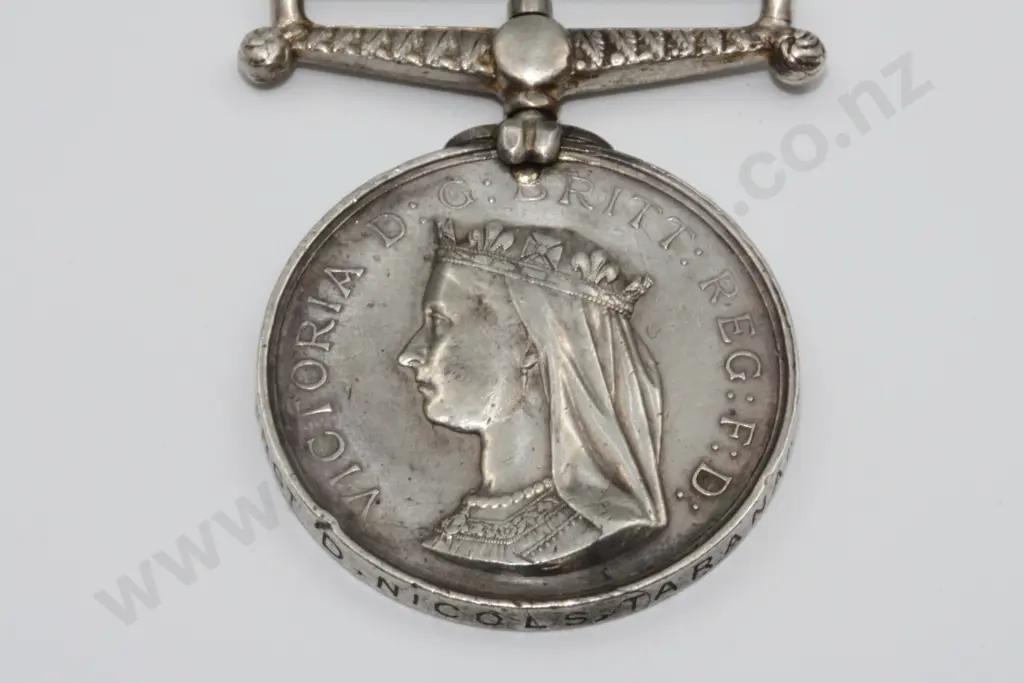 NZ War Medal to Serg D Nicols, Taranaki Militia Image 1++