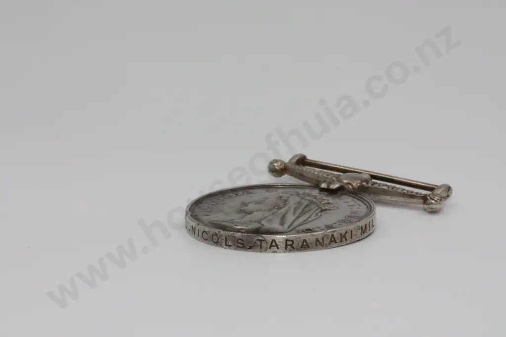 NZ War Medal to Serg D Nicols, Taranaki Militia Image 1++