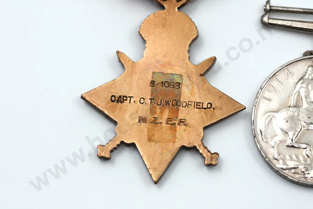 NZEF Trio/WW2/LS Group to 8/1088 Capt. CTJ Woodfield Image 1++