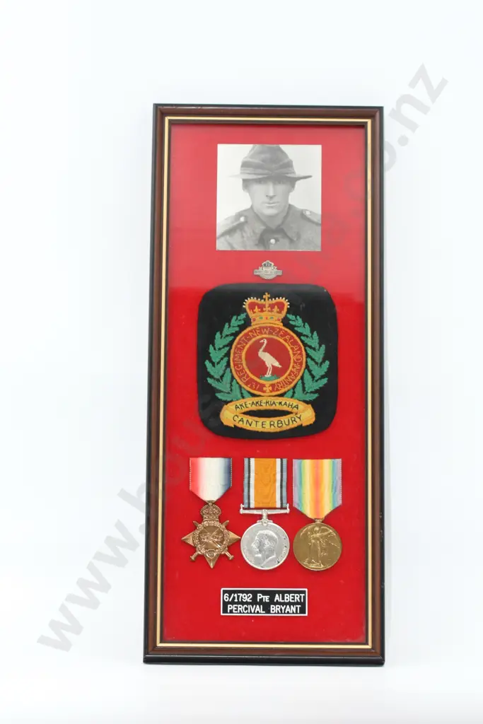 NZEF Trio and RSA Badge to 6/1792 AP Bryant Image 1++