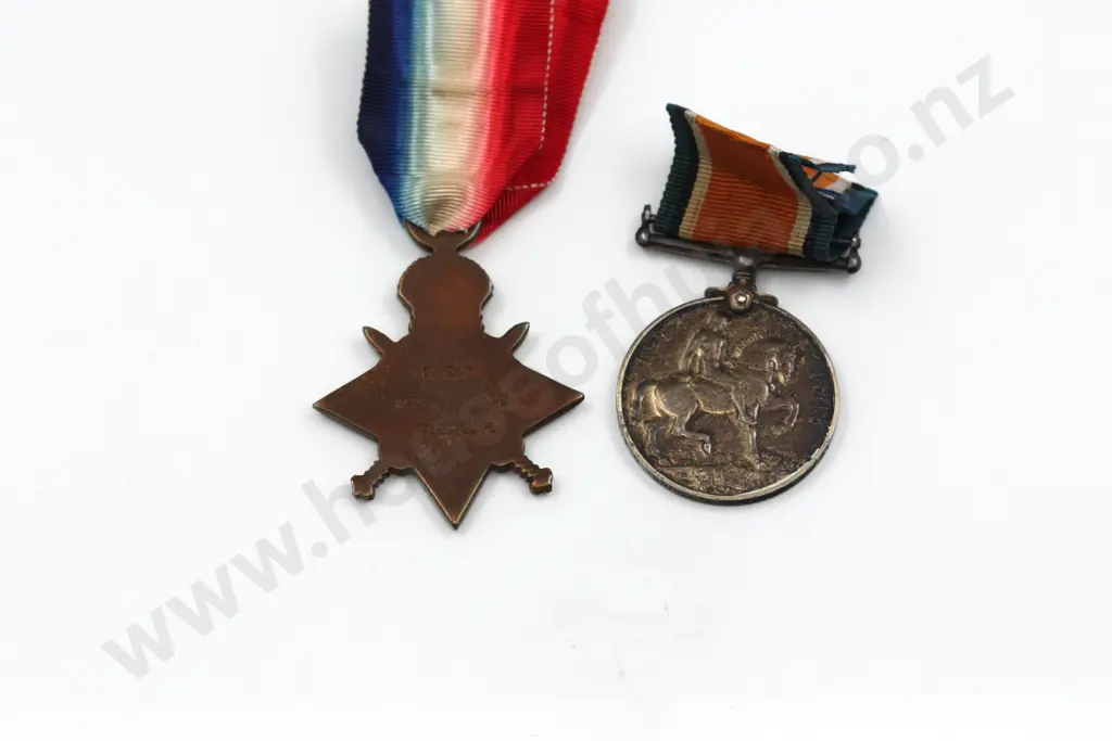 NZEF 1914/15 Star/British War Medal Pair to 10/2476 JA Young Image 1++