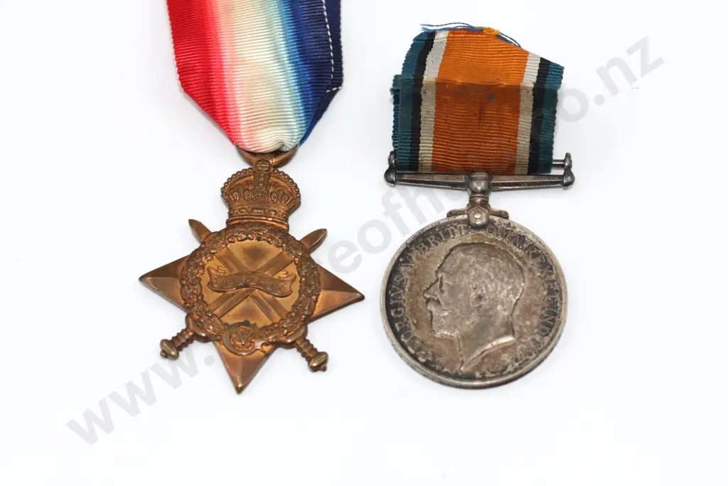 NZEF 1914/15 Star/British War Medal Pair to 10/2476 JA Young Image 1++