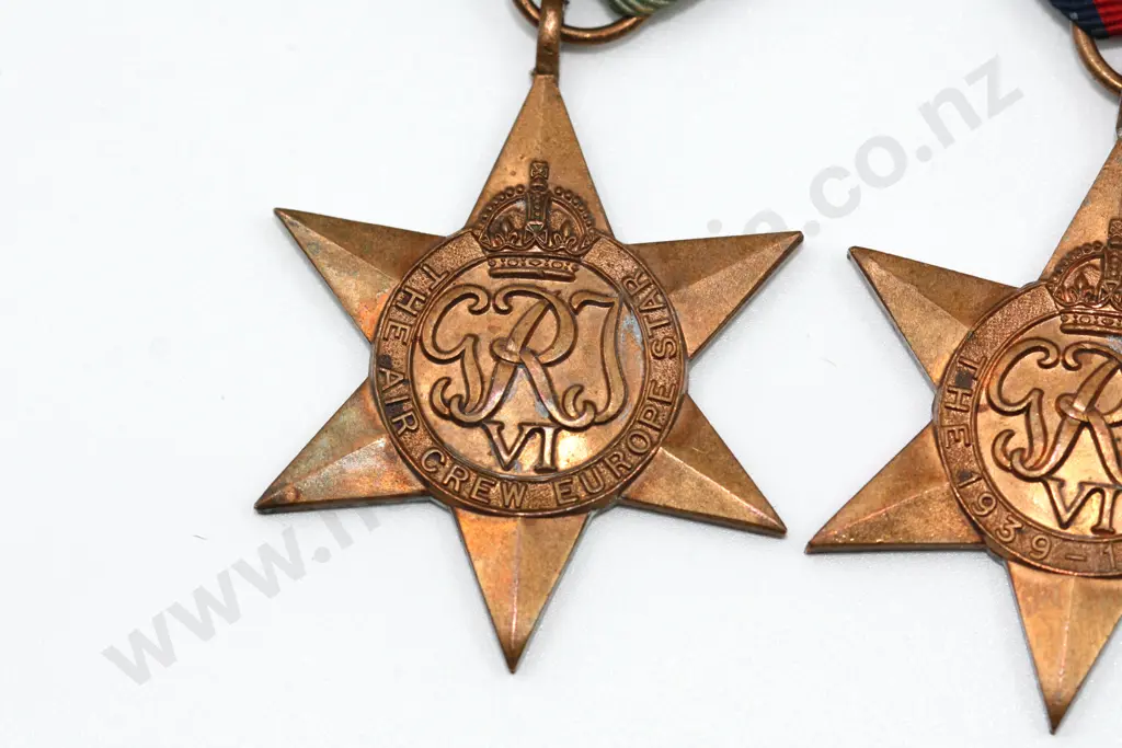 Ron Anderson KIA WW2 Group + Fathers J Anderson RN Trio Image 1++