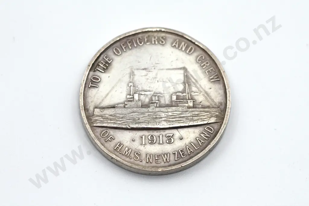 HMS New Zealand Silver Medal 'From My Son Will Image 1++
