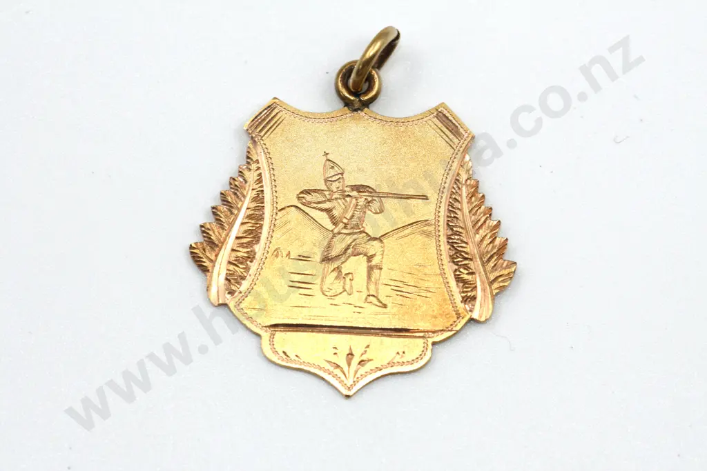 1905 15ct Gold Shooting Medal  Image 1++