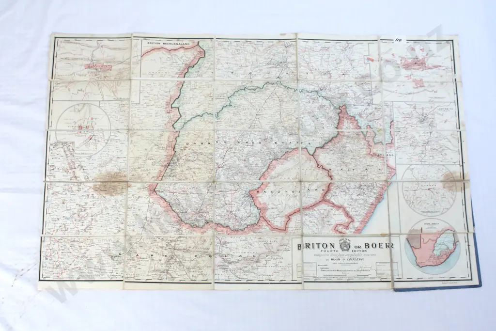 Wood & Ortlepp Boer War Map 5th Cont NZER Image 1++